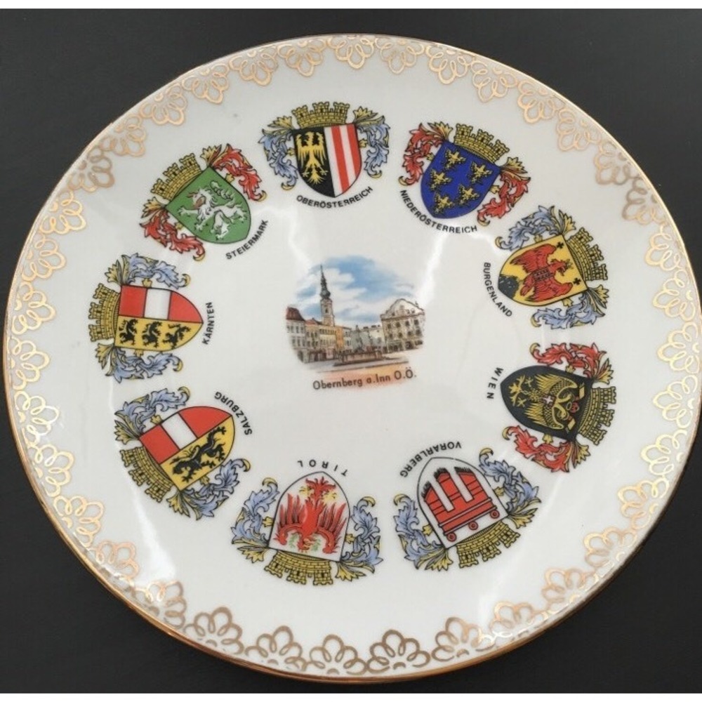 Schumann Arzberg Bavaria Obernberg am Inn Collectible Porcelain Plate Vintage
